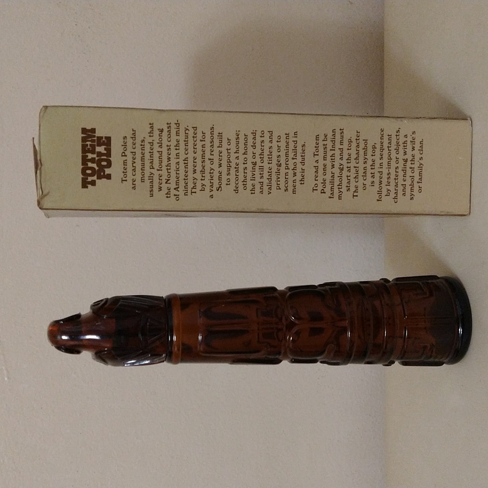 Vintage Avon Tribal Totem Pole Decanter Deep Woods After Shave Empty Bottle - Picture 4 of 5